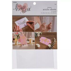 Set of 2 His & Hers Studio 6x4" Acrylic Sheets NIP